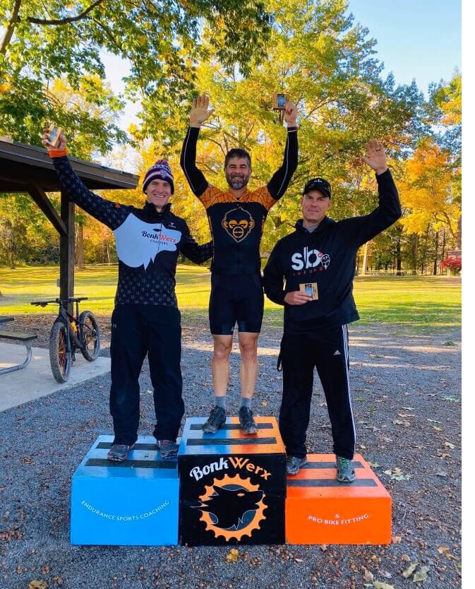 Ben Rabin on the top of the podium at Syracuse Cyclocross 2019